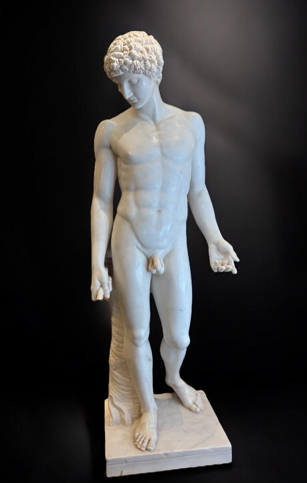ANTINOUS Magnifica scultura italiana neoclassica in marmo di Carrara - Sculpture Accademia di Unknown