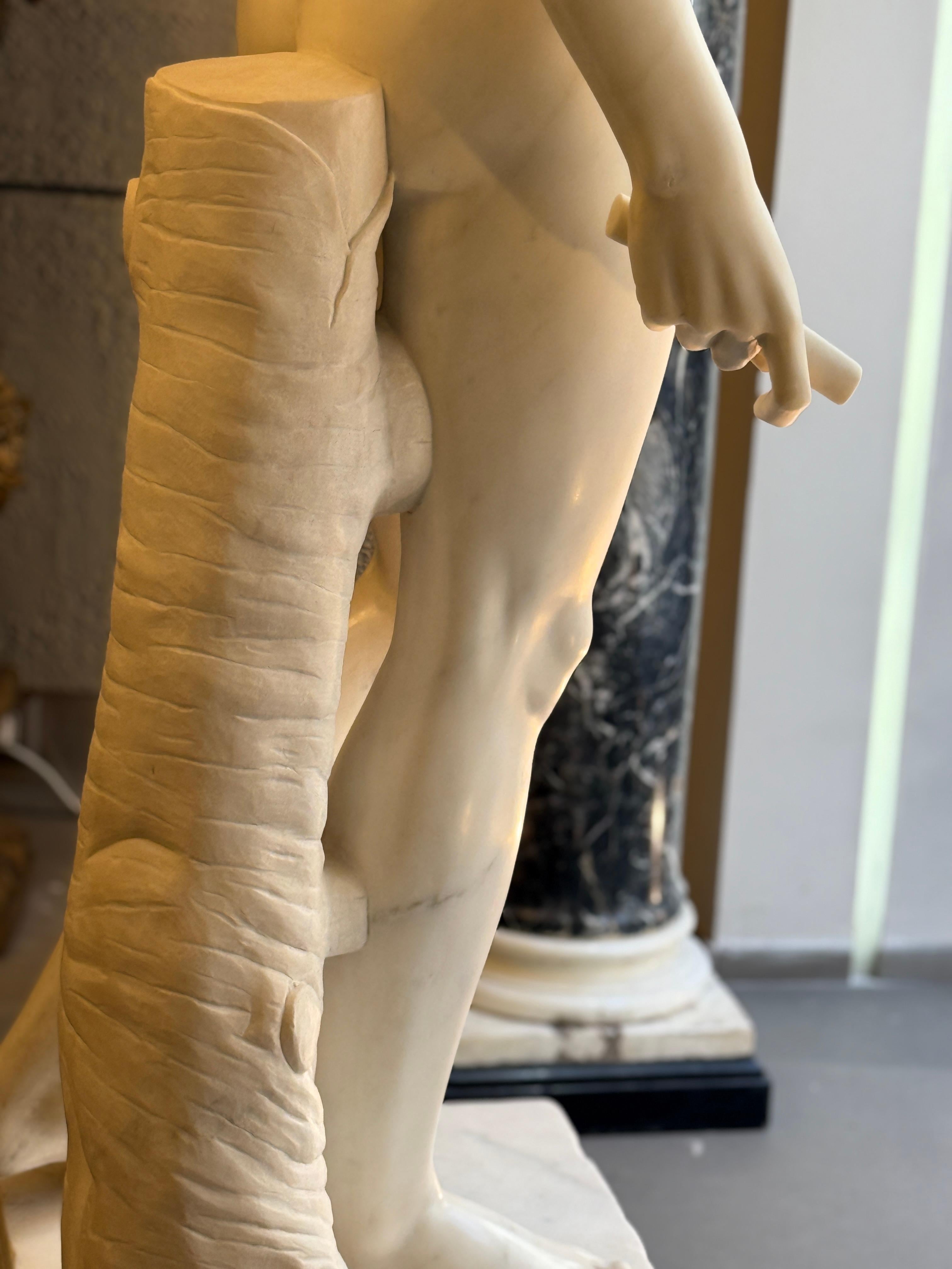 ANTINOUS Magnifica scultura italiana neoclassica in marmo di Carrara in vendita 1