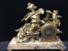 Antique 19th C. Gilt Bronze French Mantel Clock