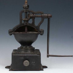 Antiquités, A.I.C. Peugeot Frères Brevetés French Coffee Grinder Table Sculpture