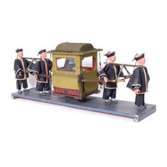 Antique Chinese Model of a Sovereign Carried in Sedan or Litter