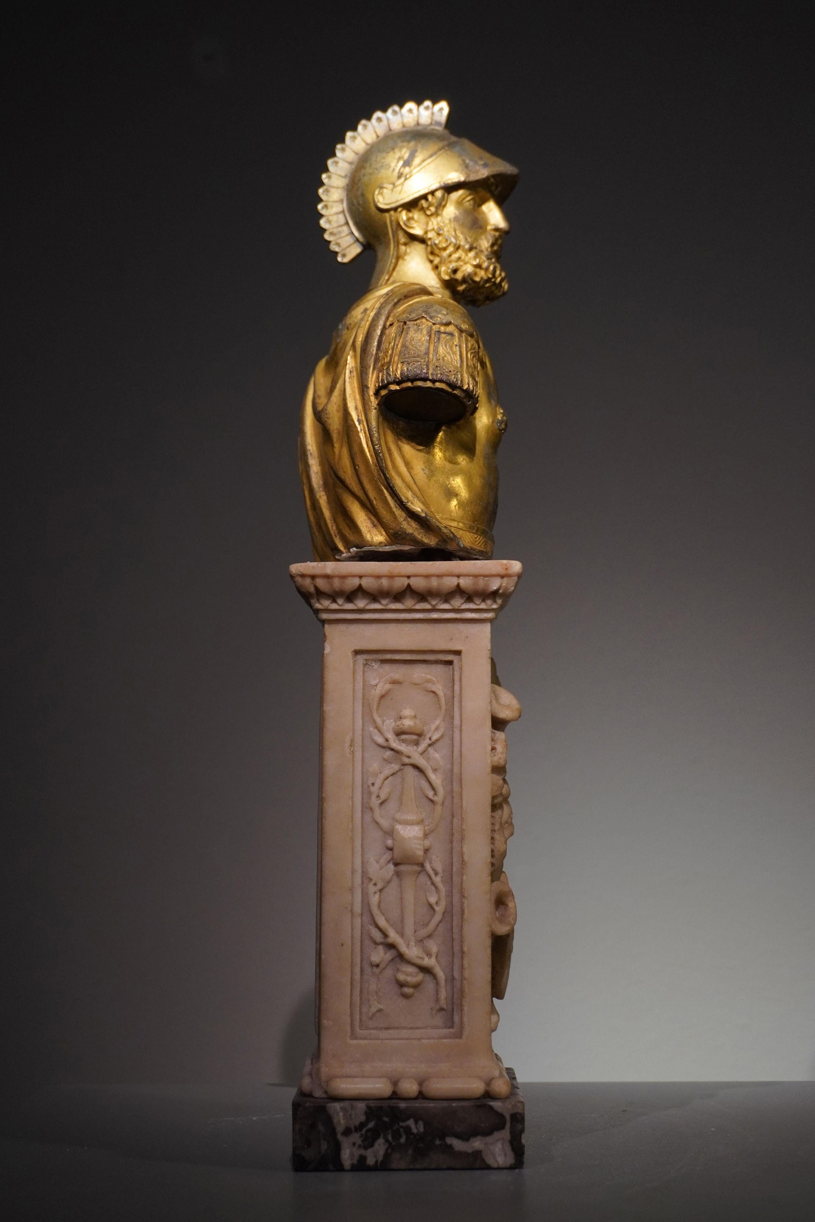 ANTIGUA FIGURA FRANCESA DE BRONCE DORADO DE MARTE en venta 1