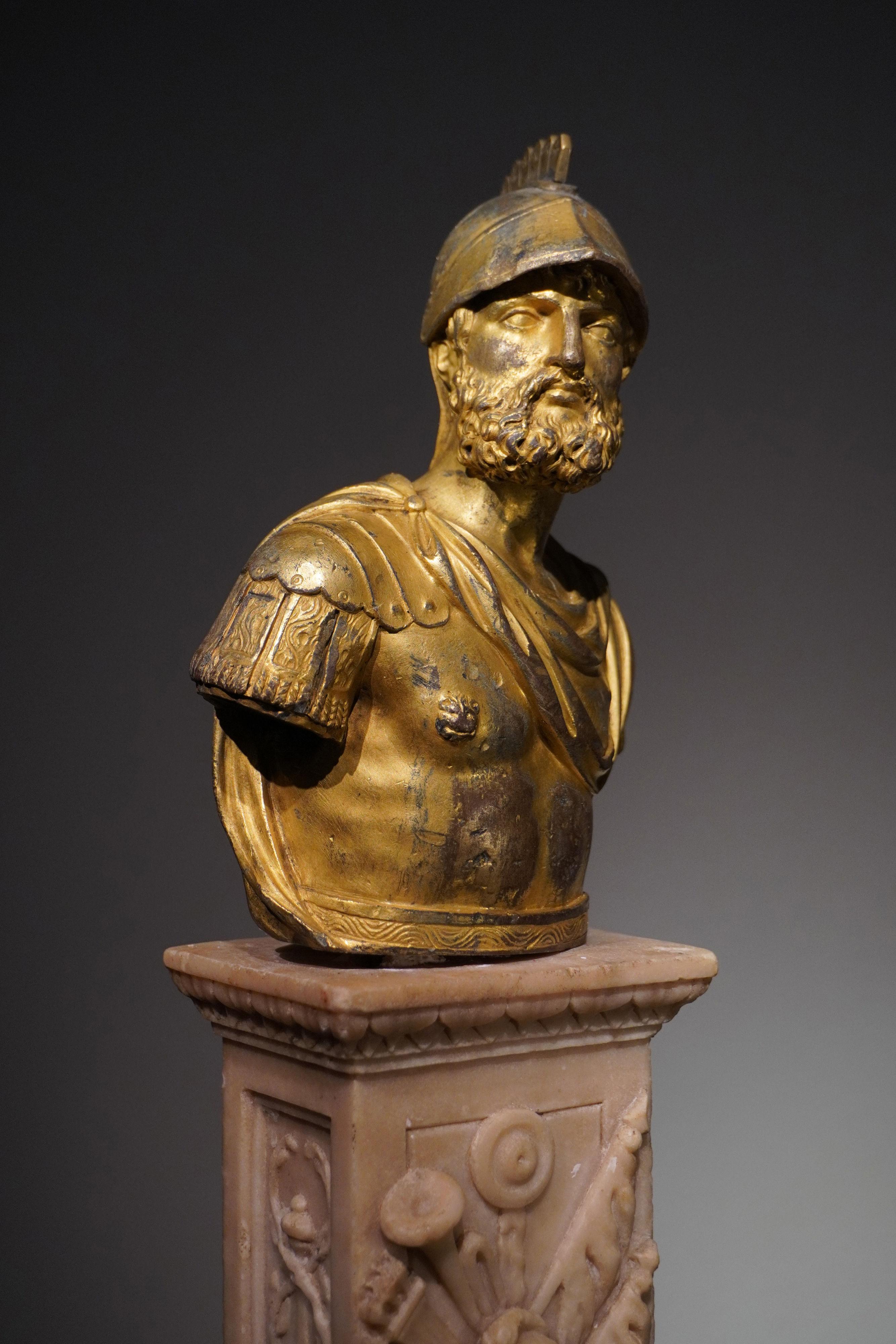 ANTIGUA FIGURA FRANCESA DE BRONCE DORADO DE MARTE en venta 3