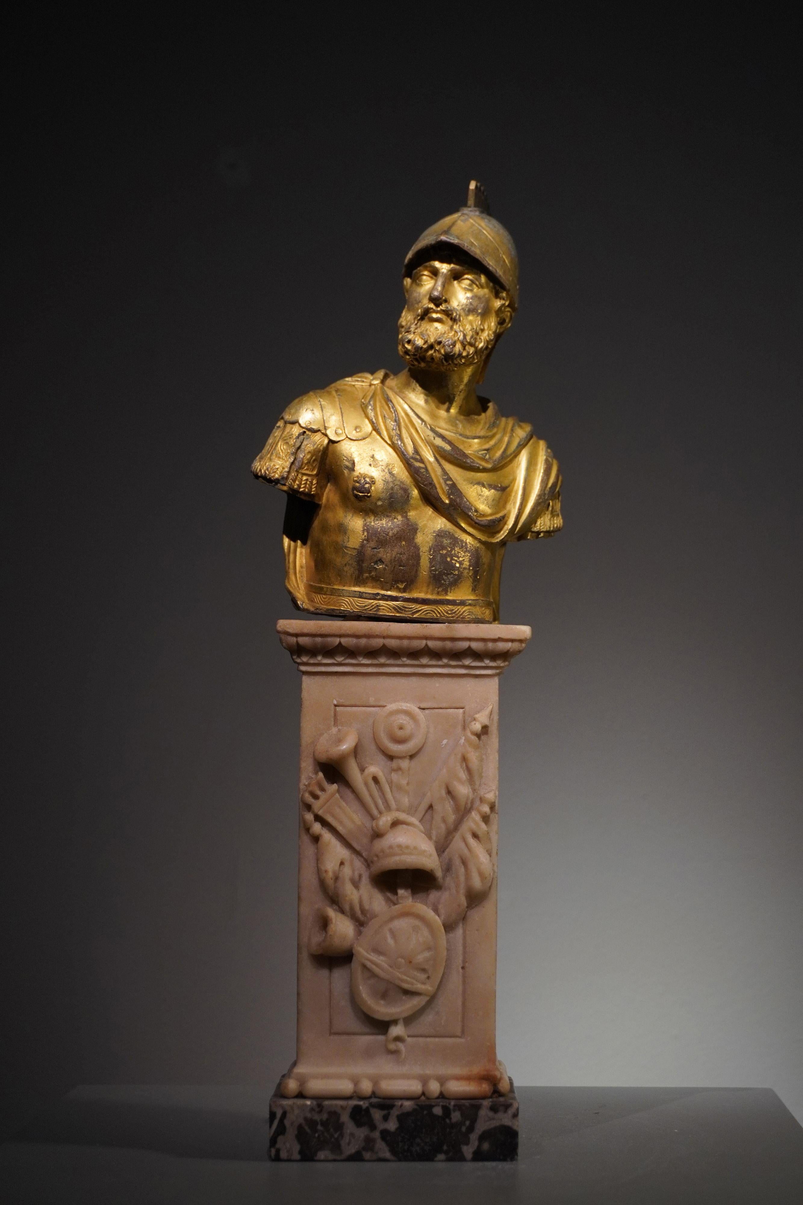 ANCIENNE FIGURE DE MARS EN BRONZE DORÉ FRANÇAIS