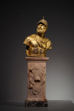 ANTIGUA FIGURA FRANCESA DE BRONCE DORADO DE MARTE