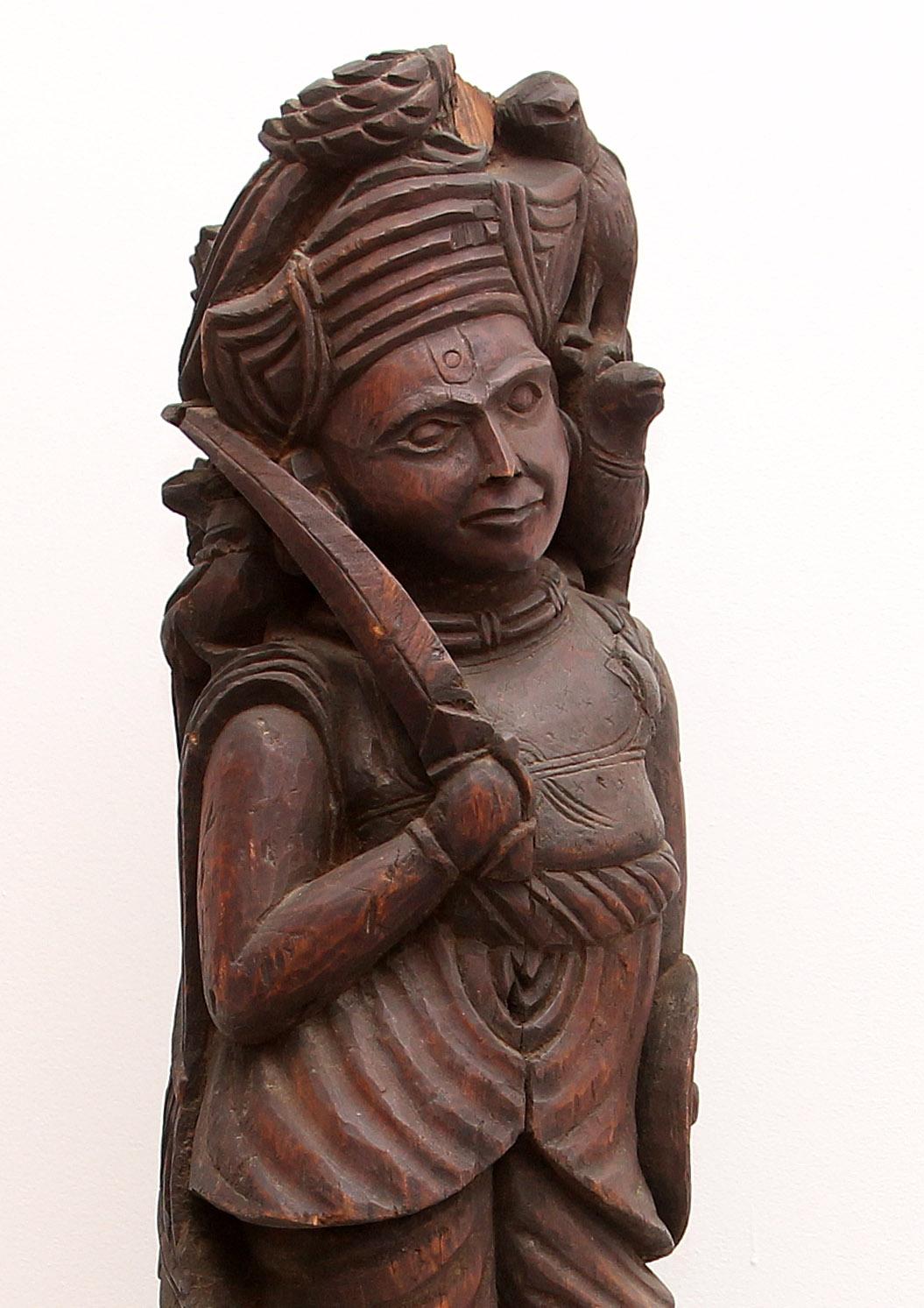 Antique Indonesian Sculpture - Brown Figurative Sculpture by Unknown