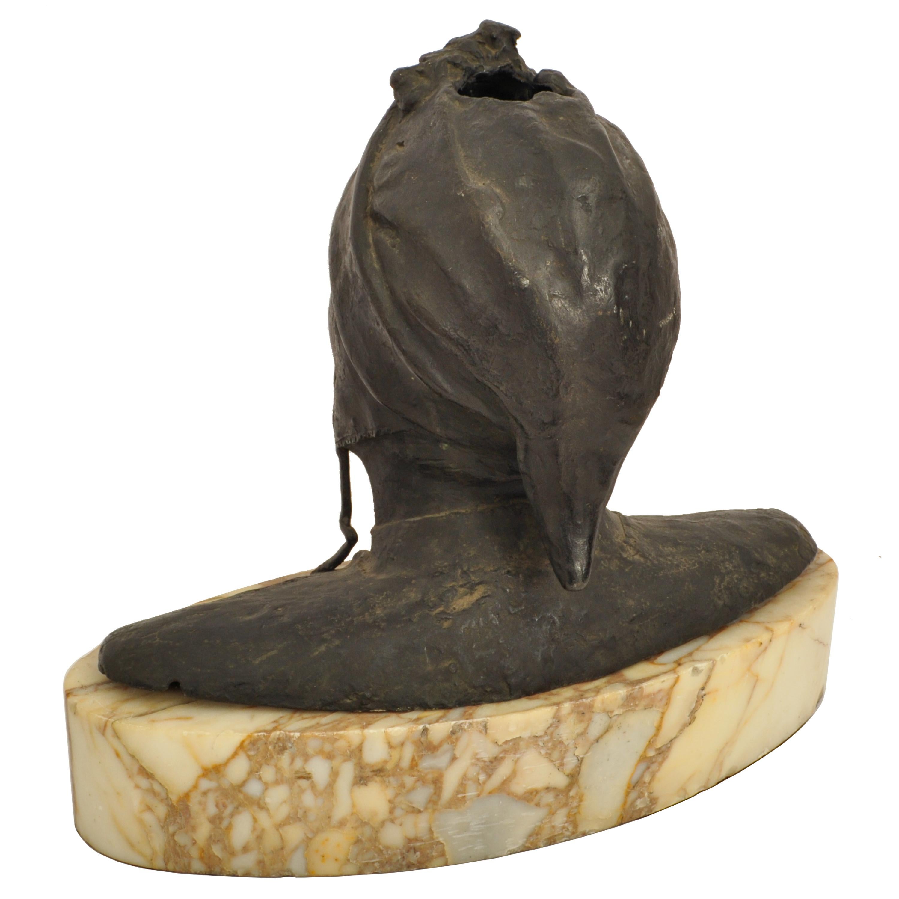 Antiguo Gran Tour Italiano Escultura Busto de Bronce y Mármol Dante Alighieri 1880 en venta 2