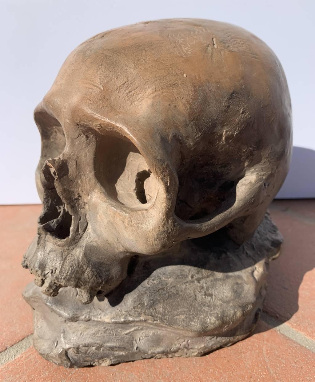 Antiker italienischer Bildhauer – Terrakotta-Skulptur aus dem 18.-19. Jahrhundert – Memento Mori im Angebot 4