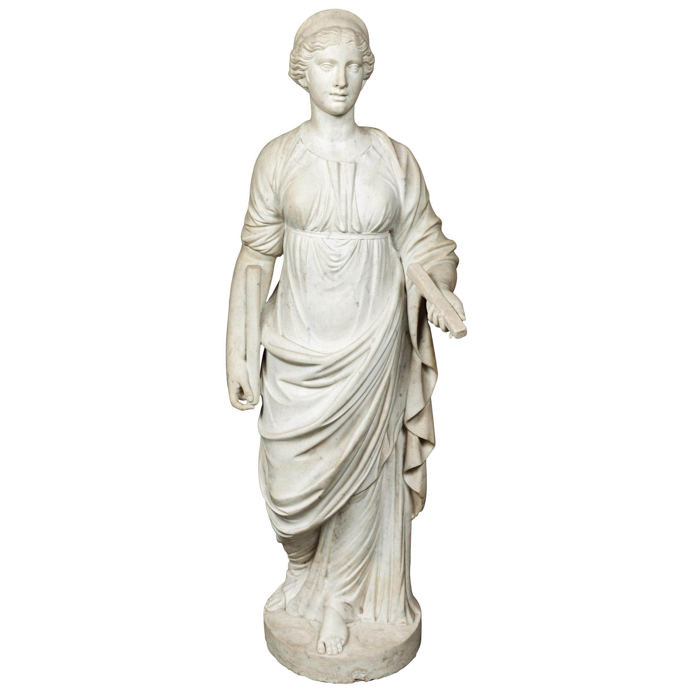 Unknown Figurative Sculpture - Antique, Marble Sculpture of Juno