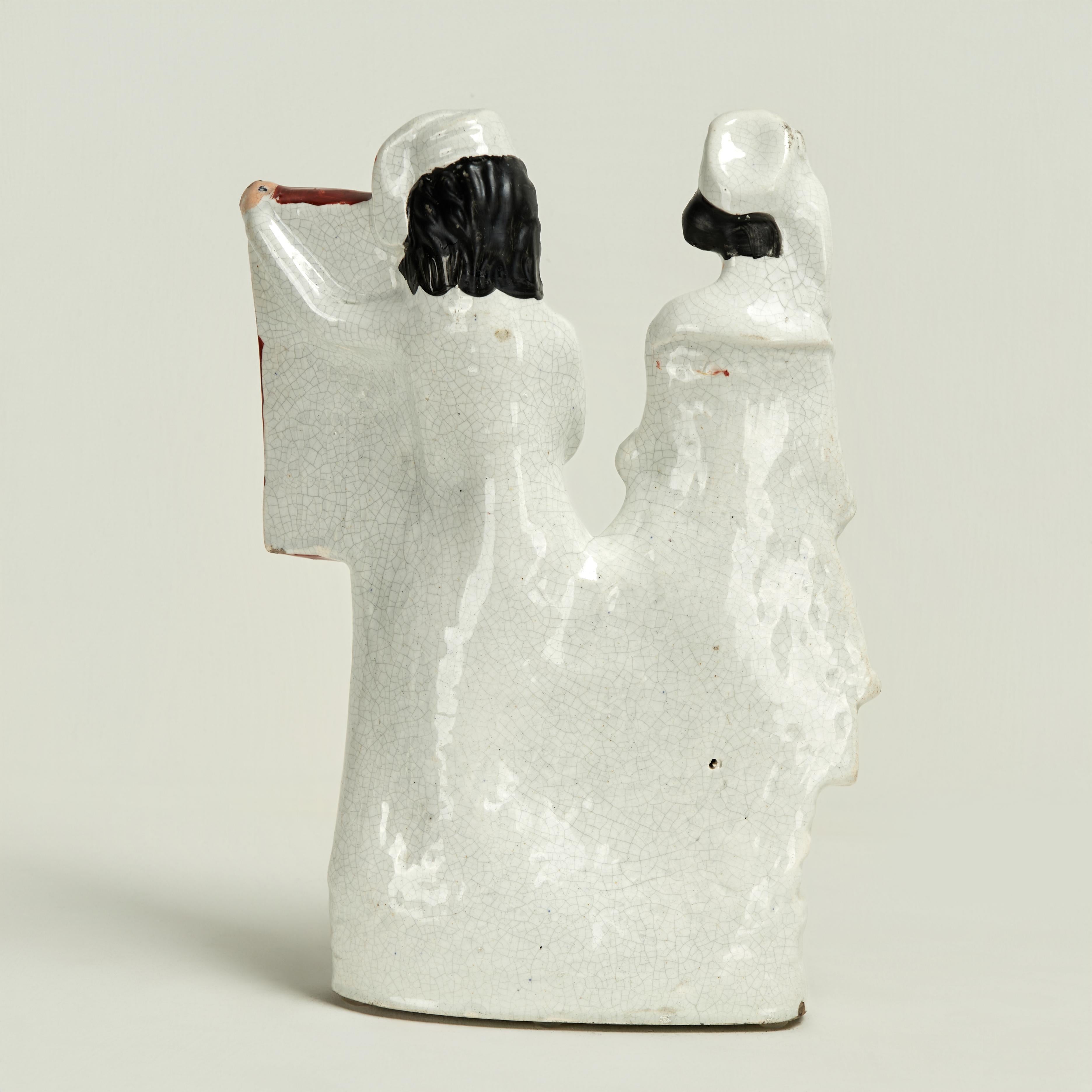 Figuras Musicales Dobles Antiguas de Staffordshire en venta 5