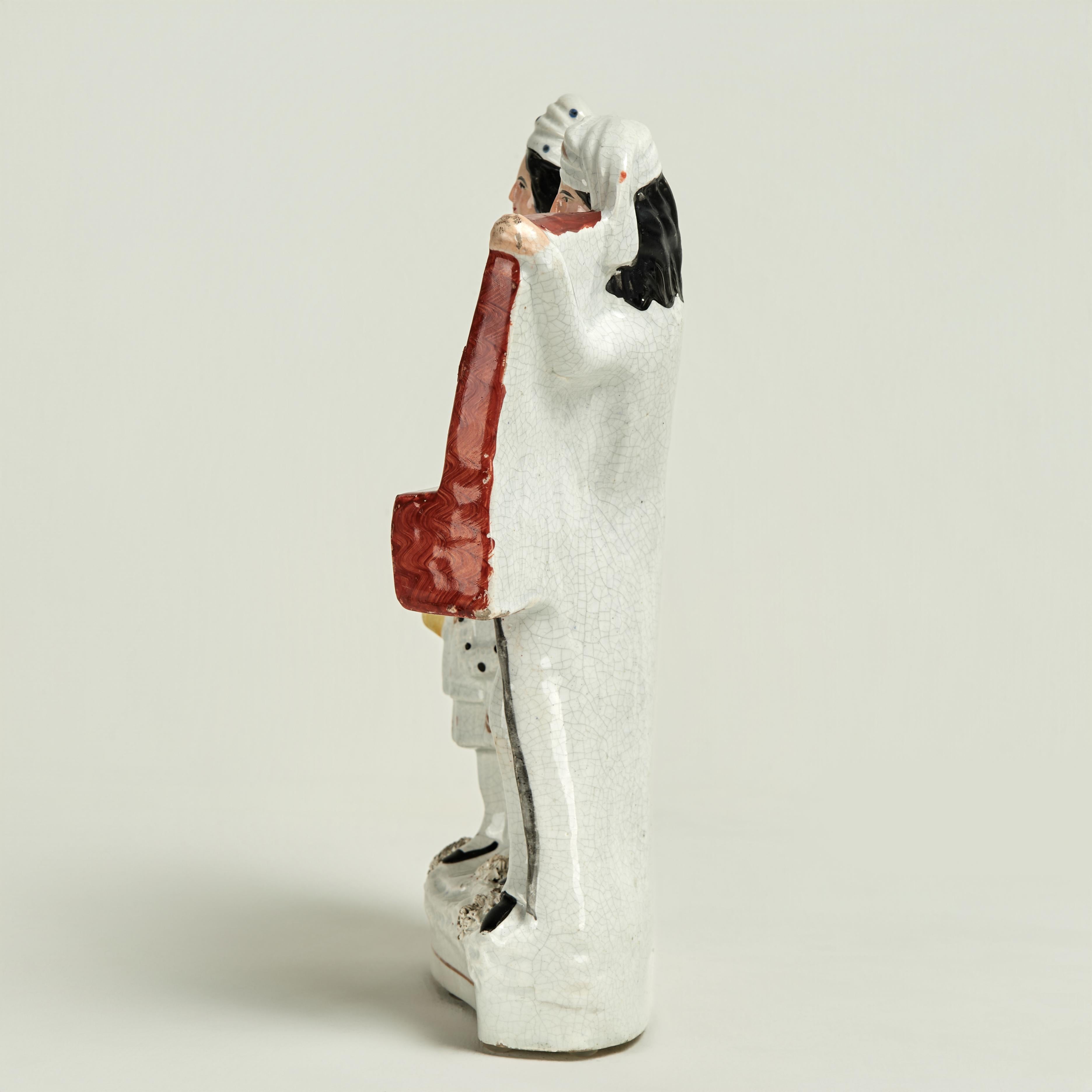 Figuras Musicales Dobles Antiguas de Staffordshire en venta 4