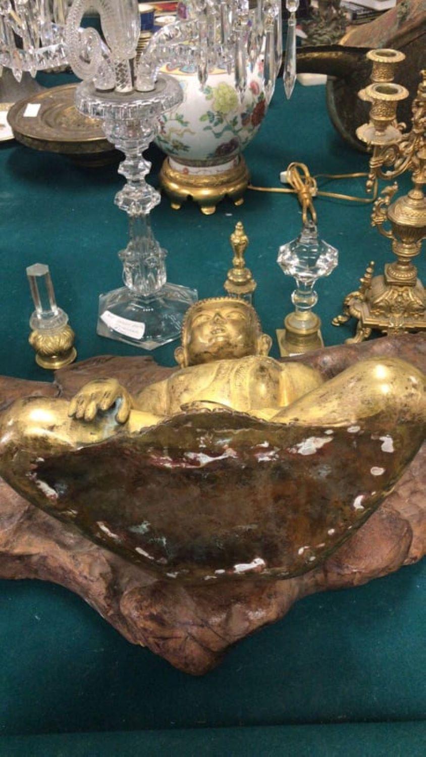 Antique Tibetan Gilt Bronze Seated Buddha 4
