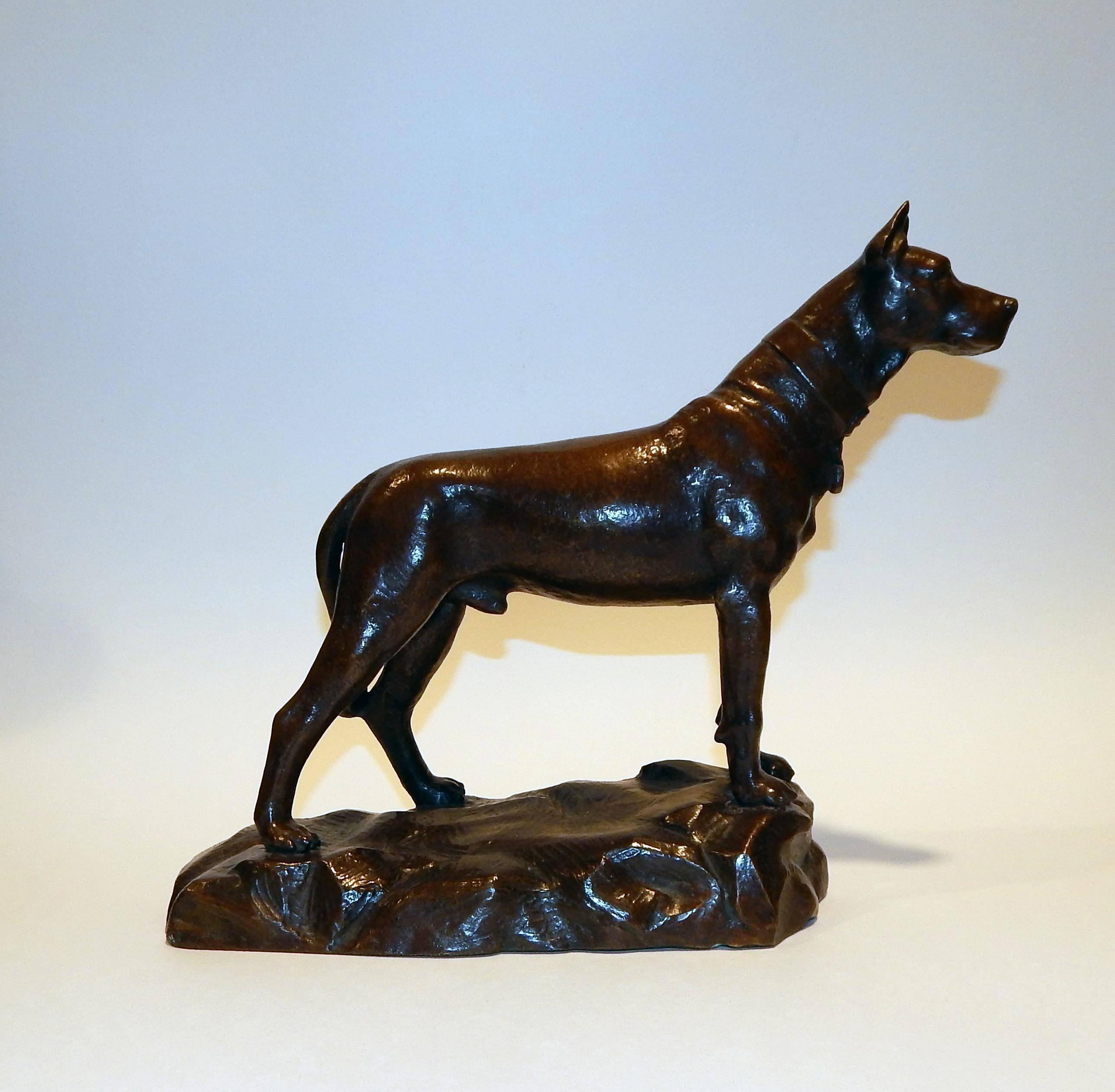 Scultura in bronzo di Antonio de Fillipo, Alano - Figurative Sculpture Oro di Unknown