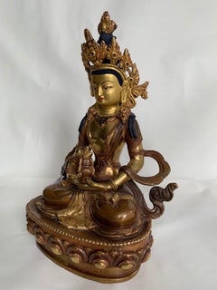 Die Parmita-Statue 9 Zoll mit 24K Gold Handgefertigt von Lost Wax Prozess