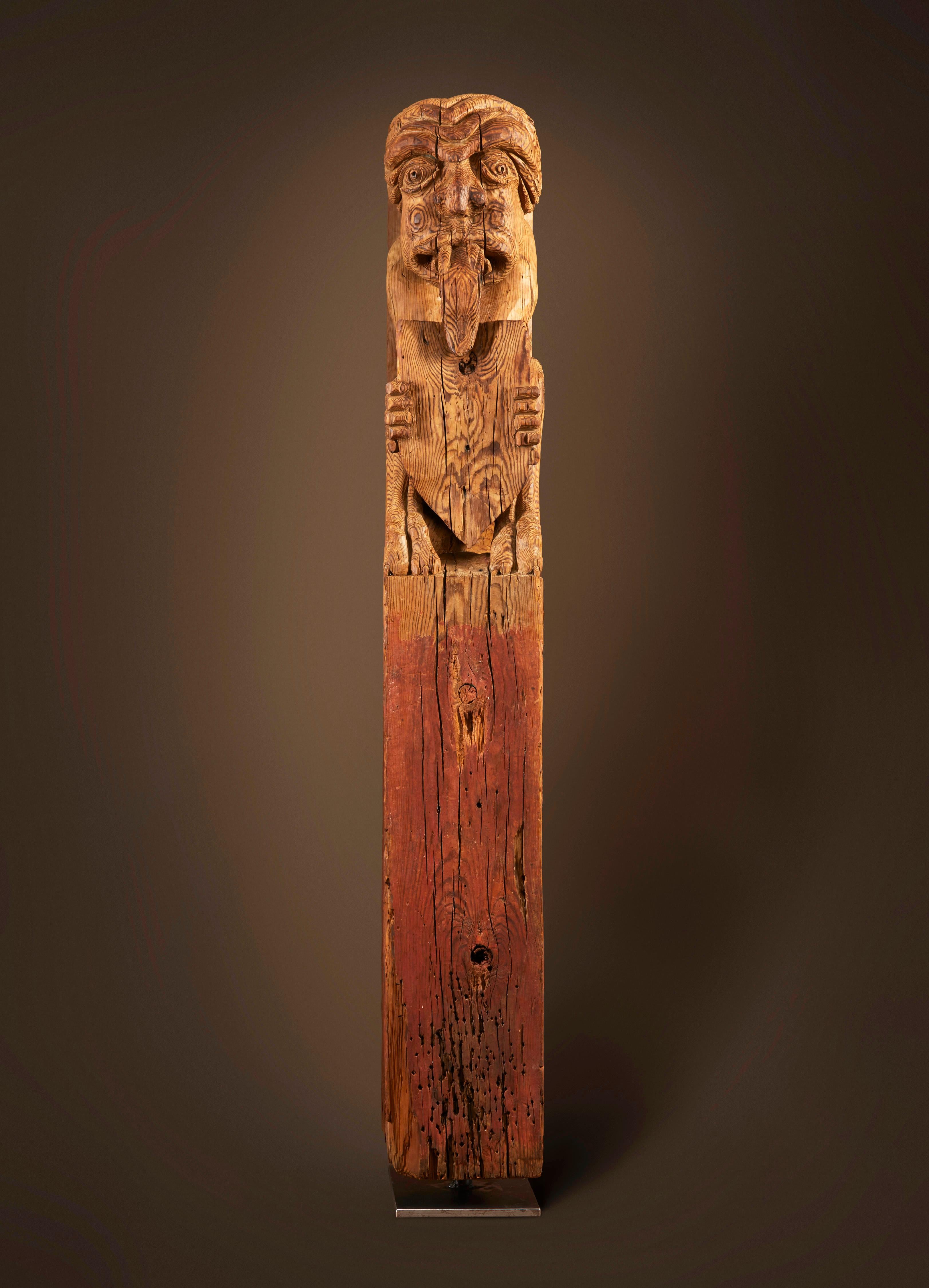 Apotropäische Teufelsfigur - Figurative Sculpture Marrone di Unknown
