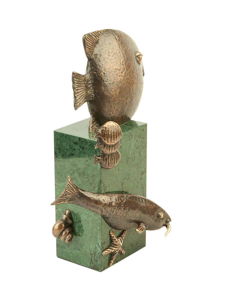 Aquarium, Bronze Sculpture by Volodymyr Mykytenko, 2001 For Sale 1