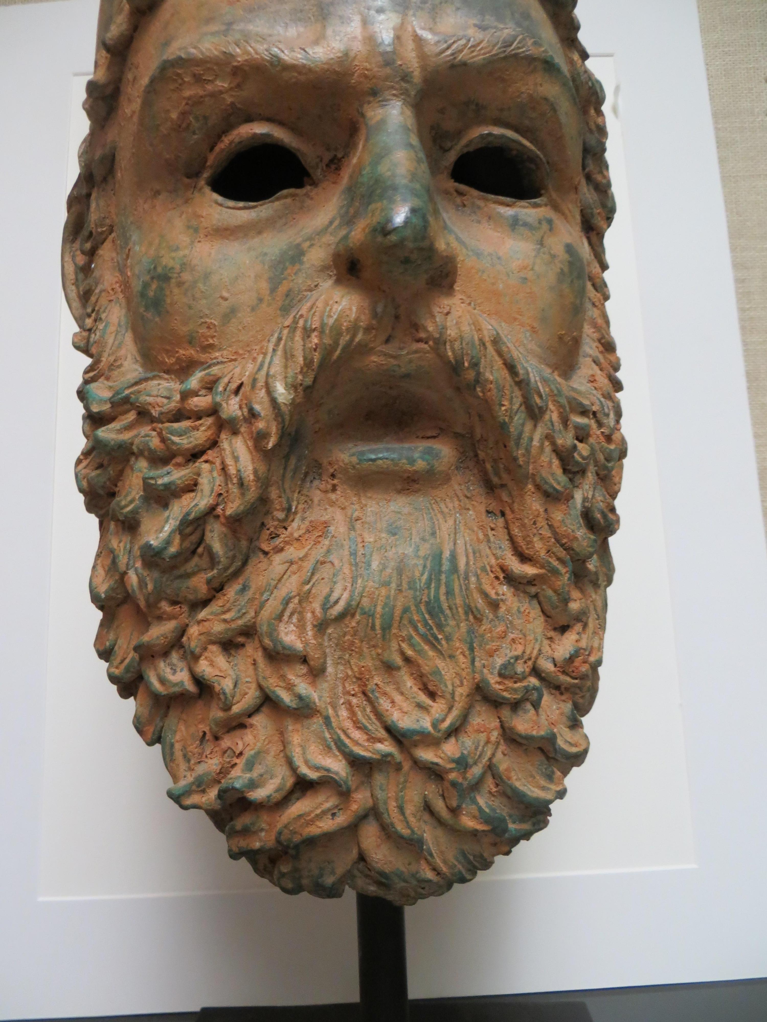 Archaic Bronze Bust of Zeus 