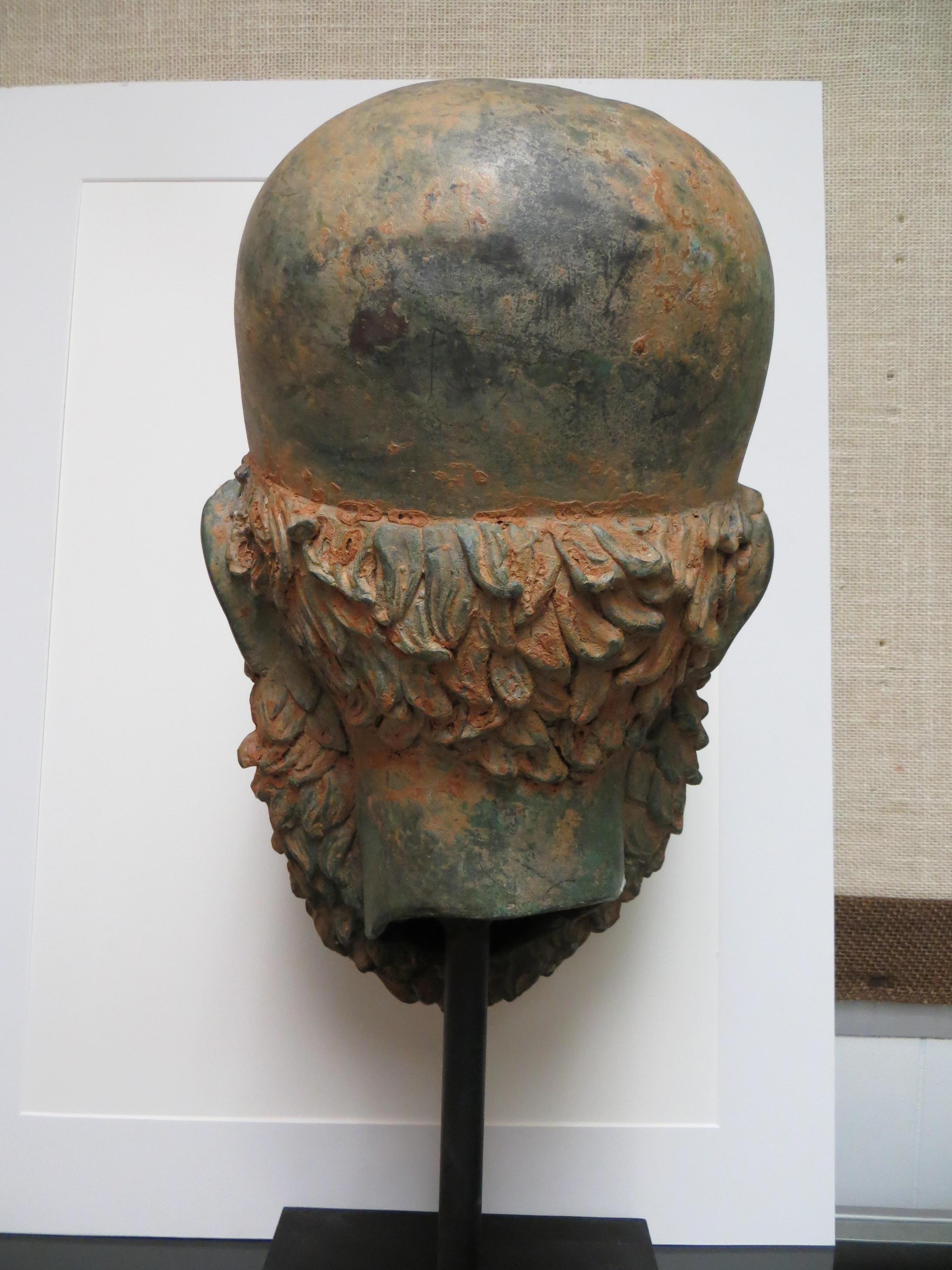 Archaic Bronze Bust of Zeus 2