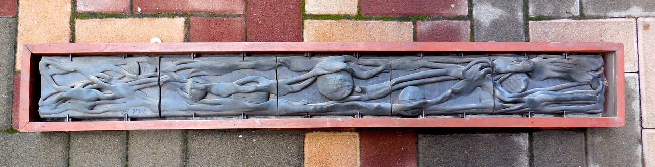 Architectural Ceramic Relief Frieze - Sculpture by Unknown