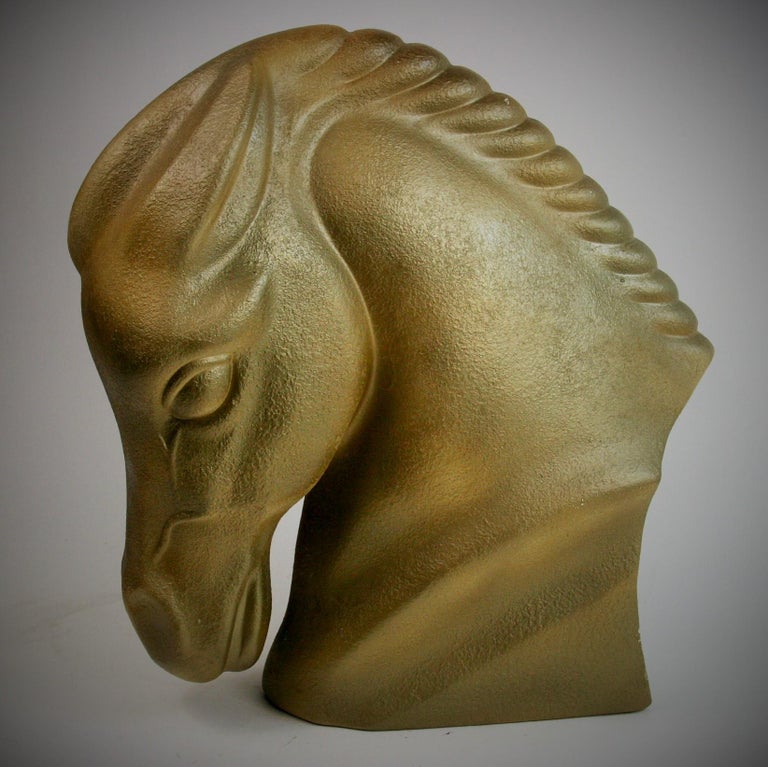 Art Deco Style Ceramic Horse Sculpture - Brown Figurative Sculpture by Unknown
