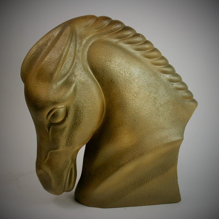 Unknown Figurative Sculpture - Art Deco Style Ceramic Horse Sculpture