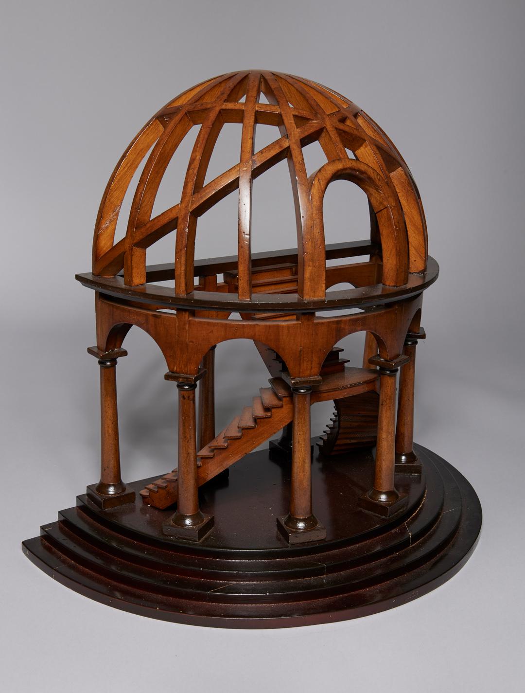 Authentic Models Demi Dome Architectural Model Wooden Staircase, 20th Century - Brown Figurative Sculpture by Unknown