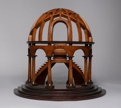 Vintage Authentic Models Demi Dome Architectural Model Wooden Staircase, 20th Century