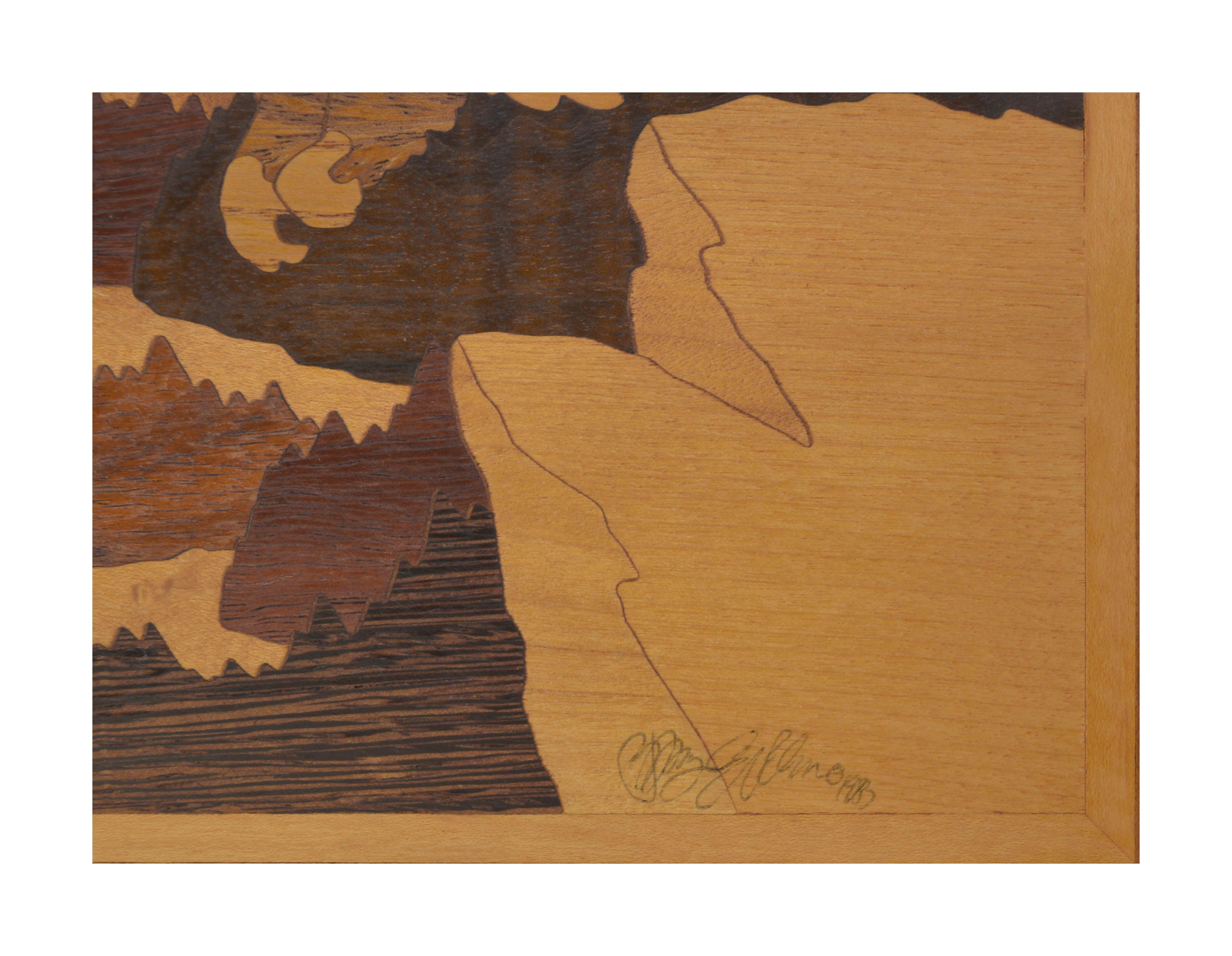 Bald Eagle Marquetry Inlay - Sculpture by Unknown