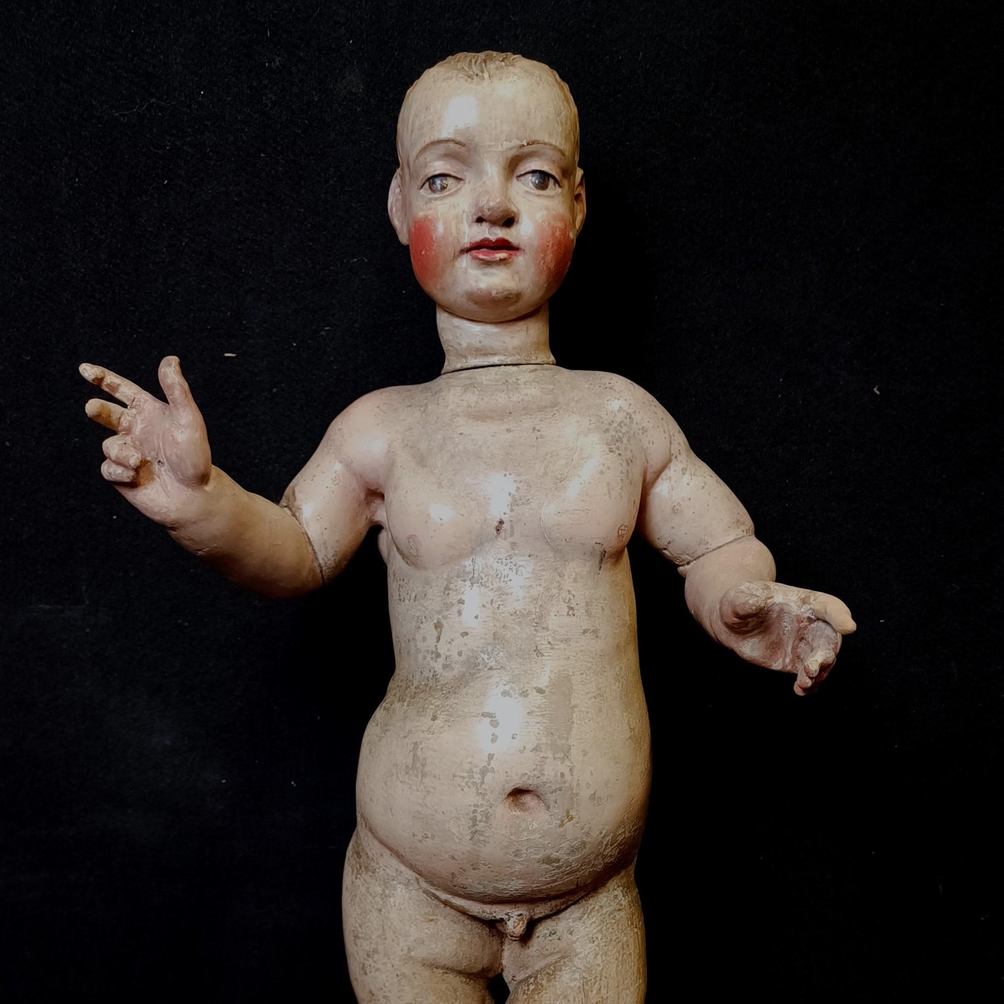Bénédiction de l'enfant Jésus - Sculpture polychrome en vente 3