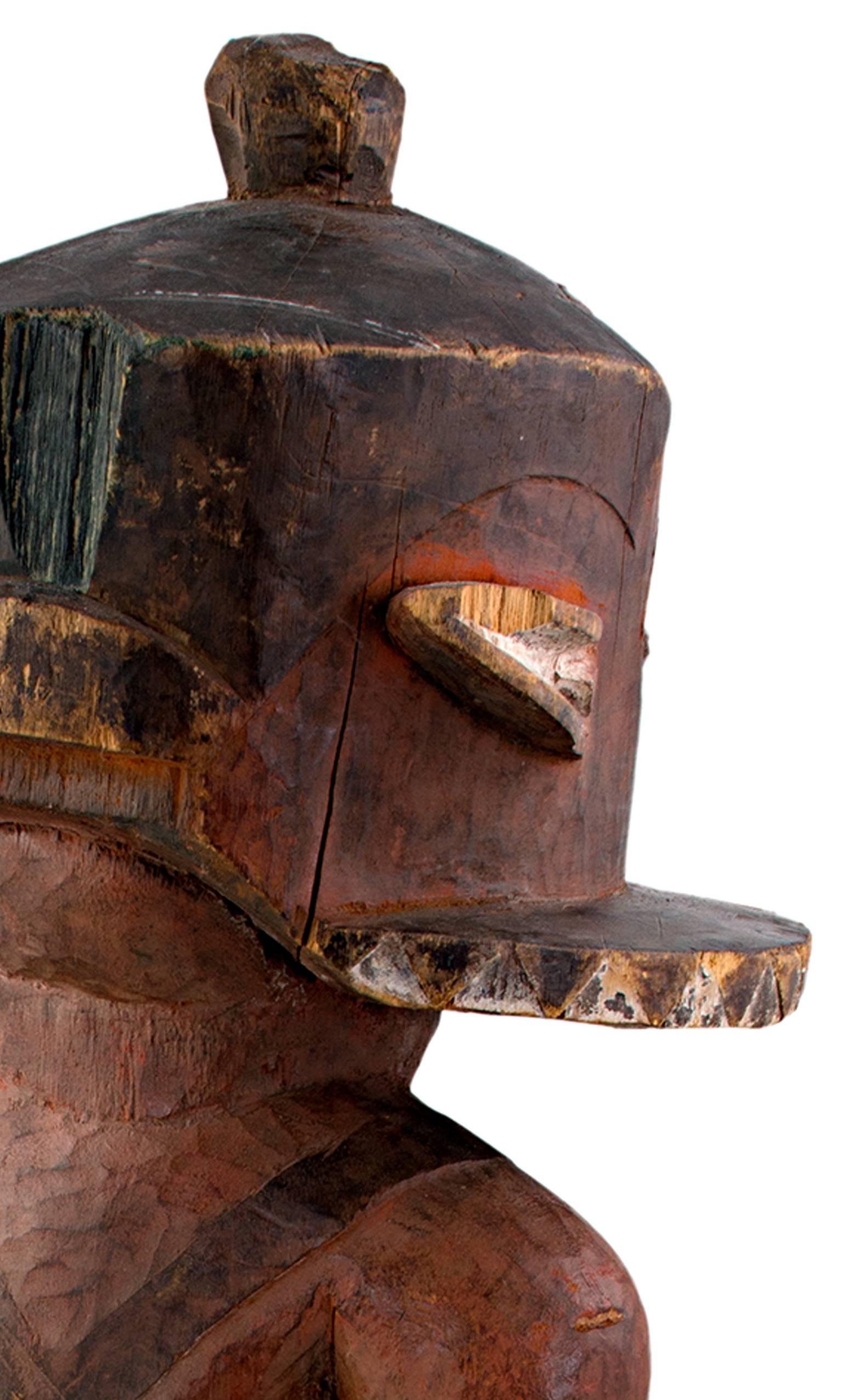 „BaPende-Statue – Zaire“, geschnitzte Holzskulptur, hergestellt in Afrika um 1940 (Volkskunst), Sculpture, von Unknown