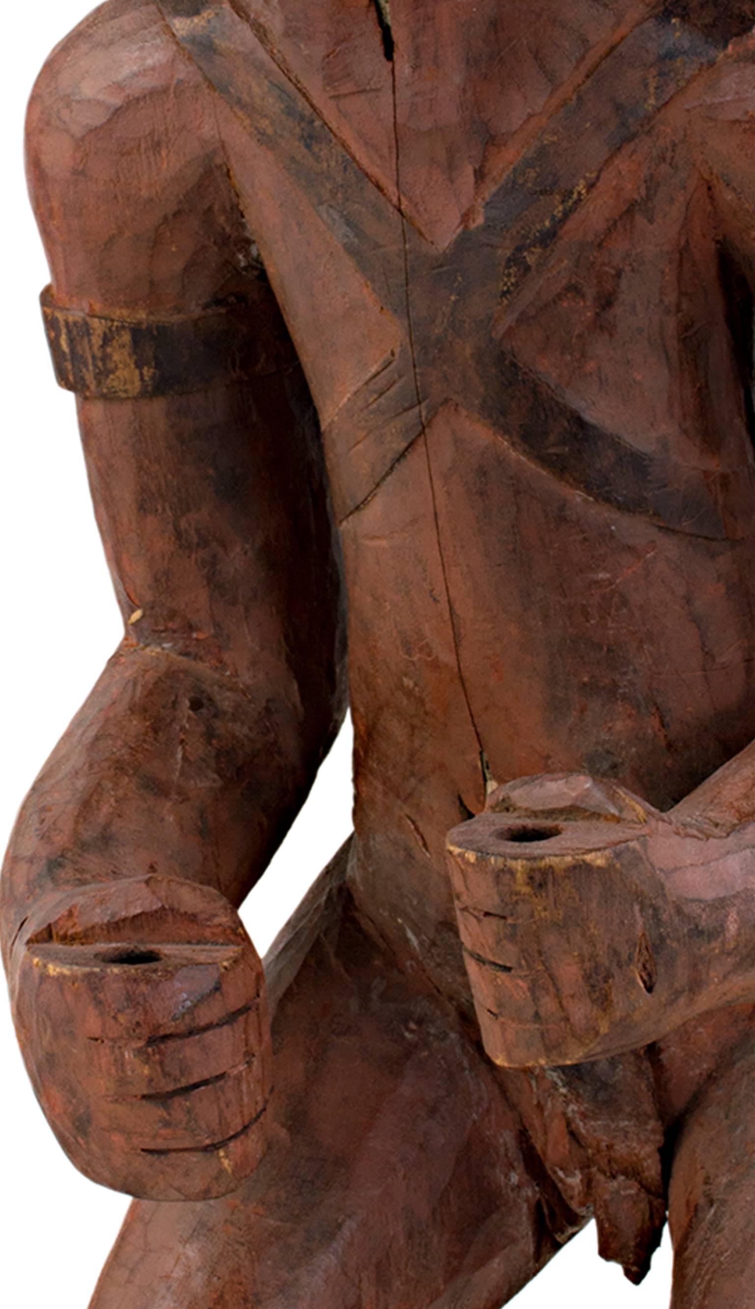 „BaPende-Statue – Zaire“, geschnitzte Holzskulptur, hergestellt in Afrika um 1940 im Angebot 1