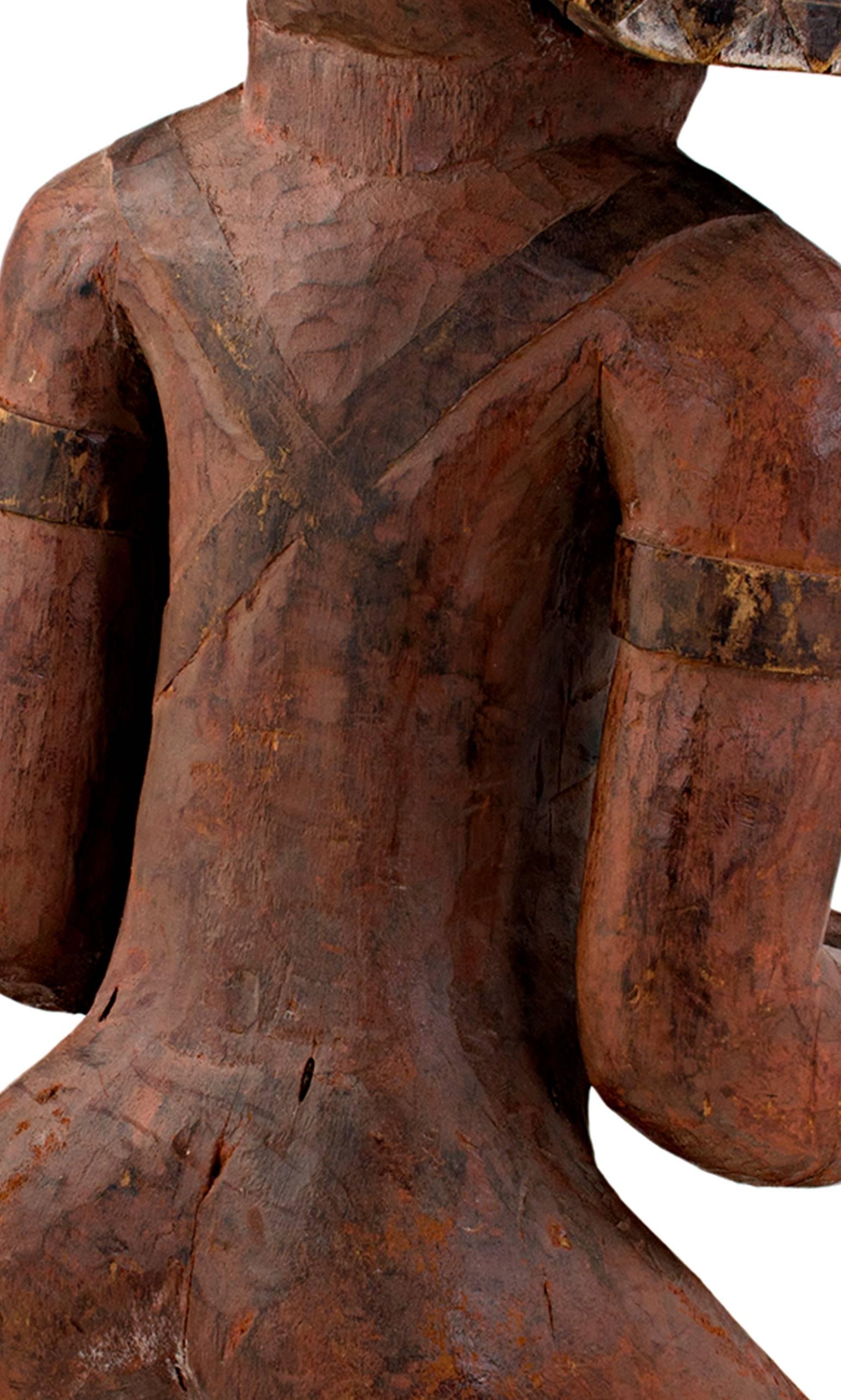„BaPende-Statue – Zaire“, geschnitzte Holzskulptur, hergestellt in Afrika um 1940 im Angebot 3