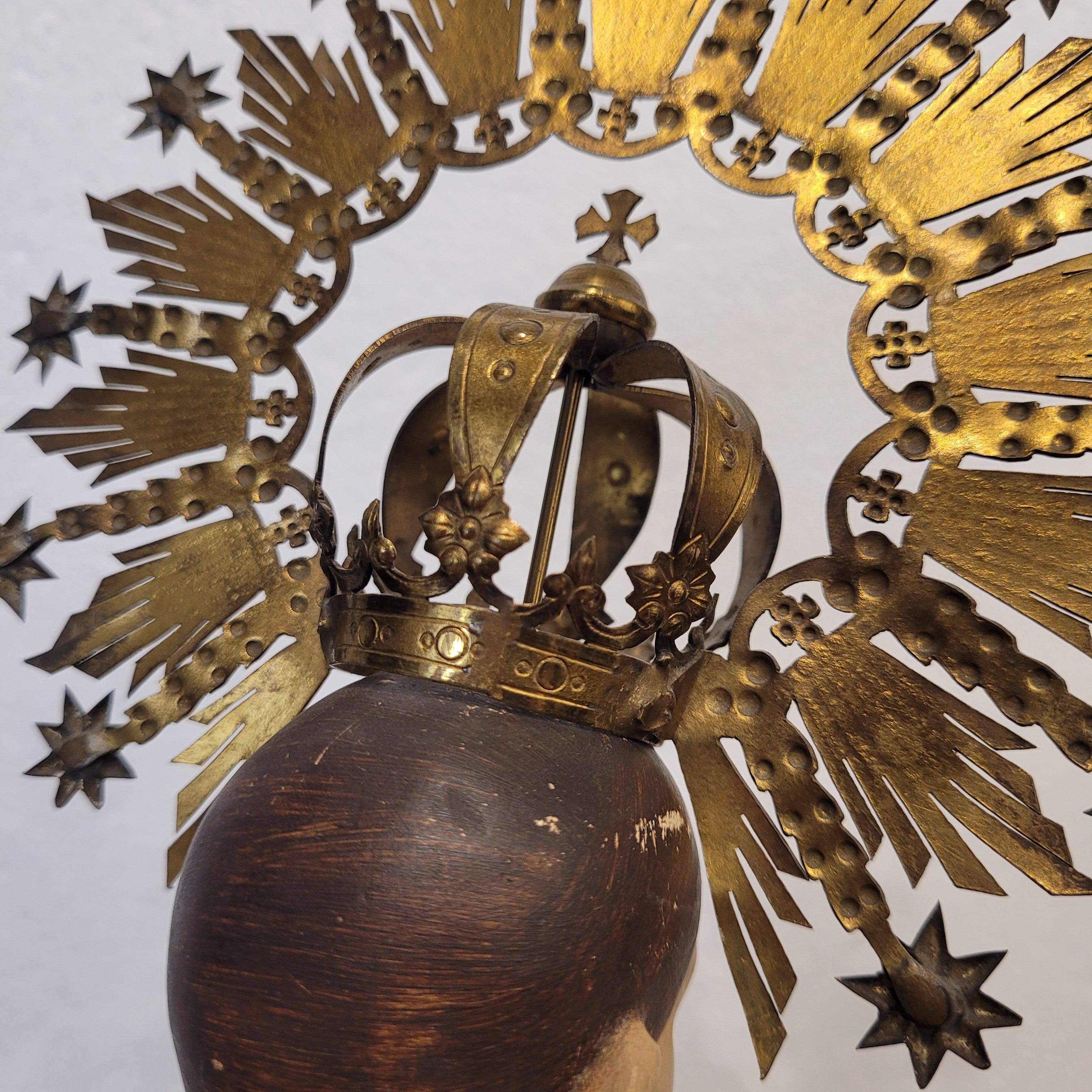 Baroque Dressing Table, Crowned Virgin Mary, Wood, Spain For Sale 16