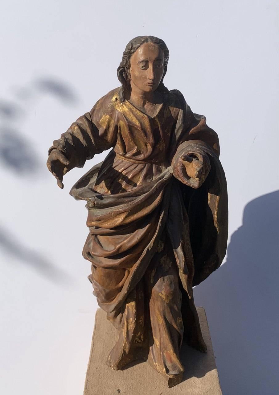 Maestro italiano barocco - Scultura di figura del 17/18° secolo - Santo - Sculpture Barocco di Unknown