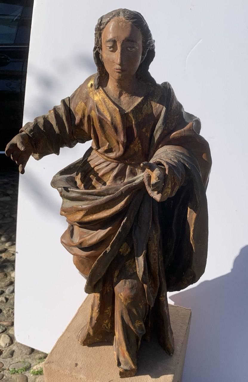 Maestro italiano barocco - Scultura di figura del 17/18° secolo - Santo in vendita 1