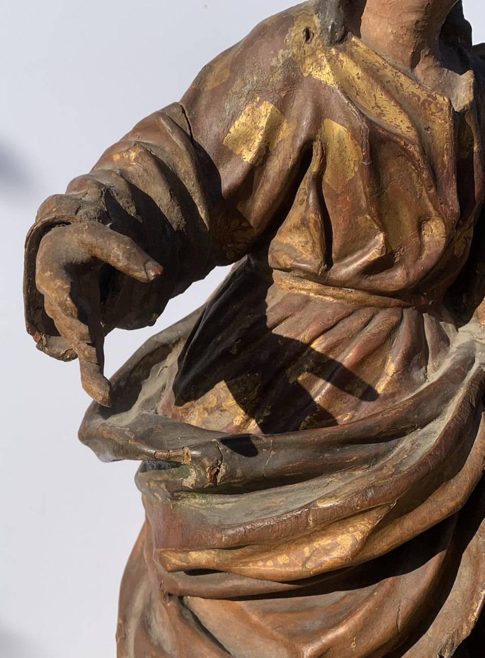 Maestro italiano barocco - Scultura di figura del 17/18° secolo - Santo in vendita 2