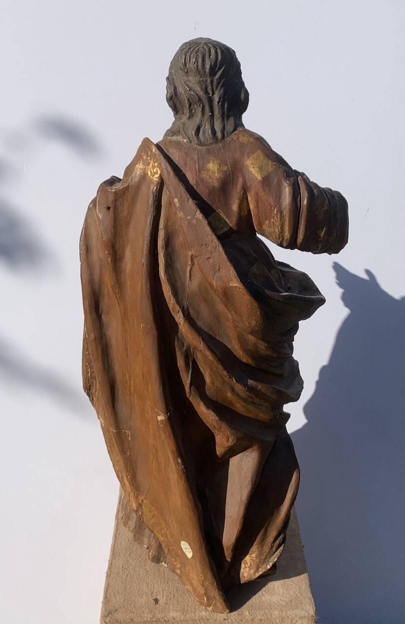 Maestro italiano barocco - Scultura di figura del 17/18° secolo - Santo in vendita 3