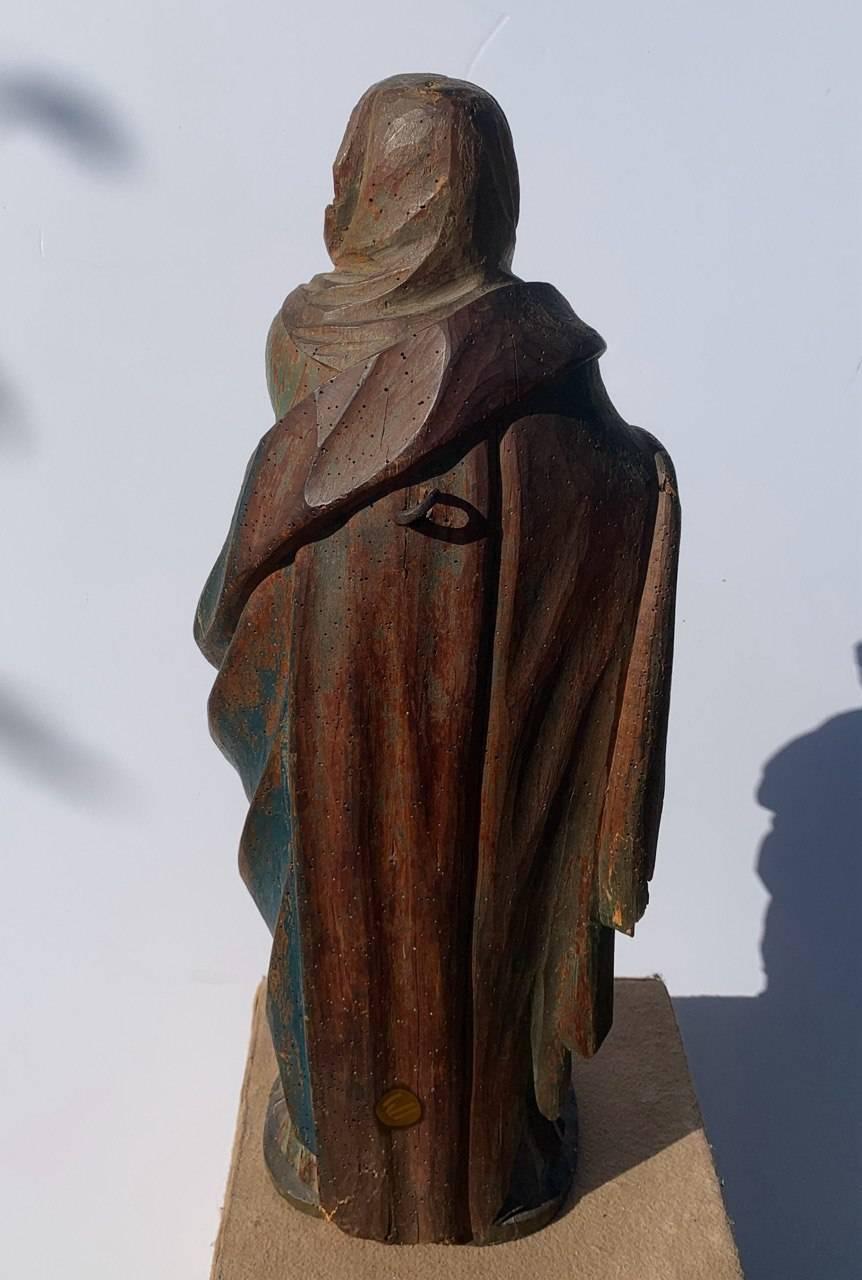 Maestro barroco italiano - Escultura figura del siglo XVII-XVIII - La Virgen en venta 2