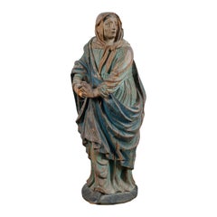 Italienischer Barockmeister des 17./18. Jahrhunderts – Figurenskulptur der Jungfrau