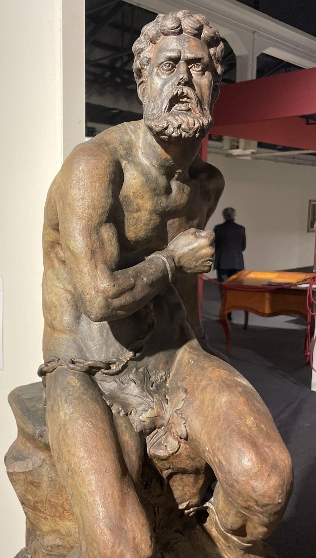 Barocker Bildhauermeister des Barock – Terrakotta-Skulptur des 18. Jahrhunderts – Prometheus-Figur im Angebot 3