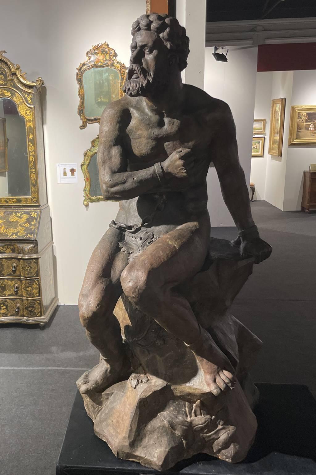Maître sculpteur baroque - Sculpture en terre cuite du XVIIIe siècle - Figure de Prométhée en vente 7