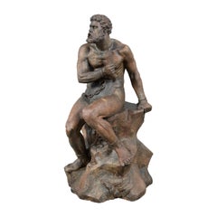 Antique Baroque master sculptor - 18th century terracotta sculpture - Prometheus figure