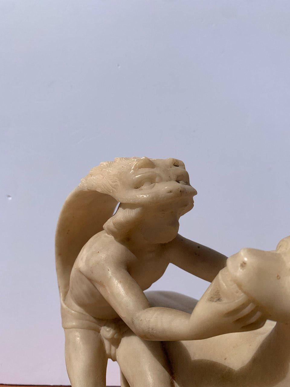 Escultor barroco romano - Escultura de alabastro del siglo XVII - Hércules Toro cretense en venta 2