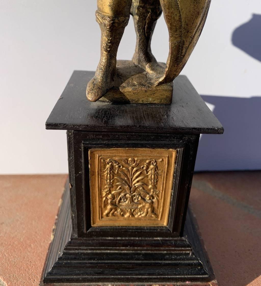 Escultor barroco romano - Bronce del siglo XVII  escultura - Guerrero de Marte en venta 6