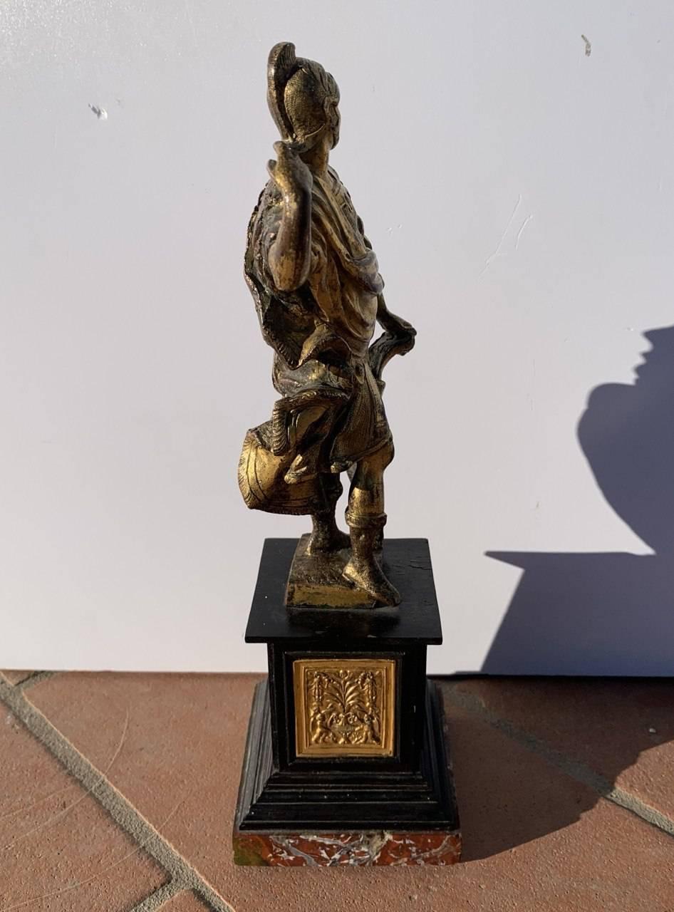 Escultor barroco romano - Bronce del siglo XVII  escultura - Guerrero de Marte en venta 3