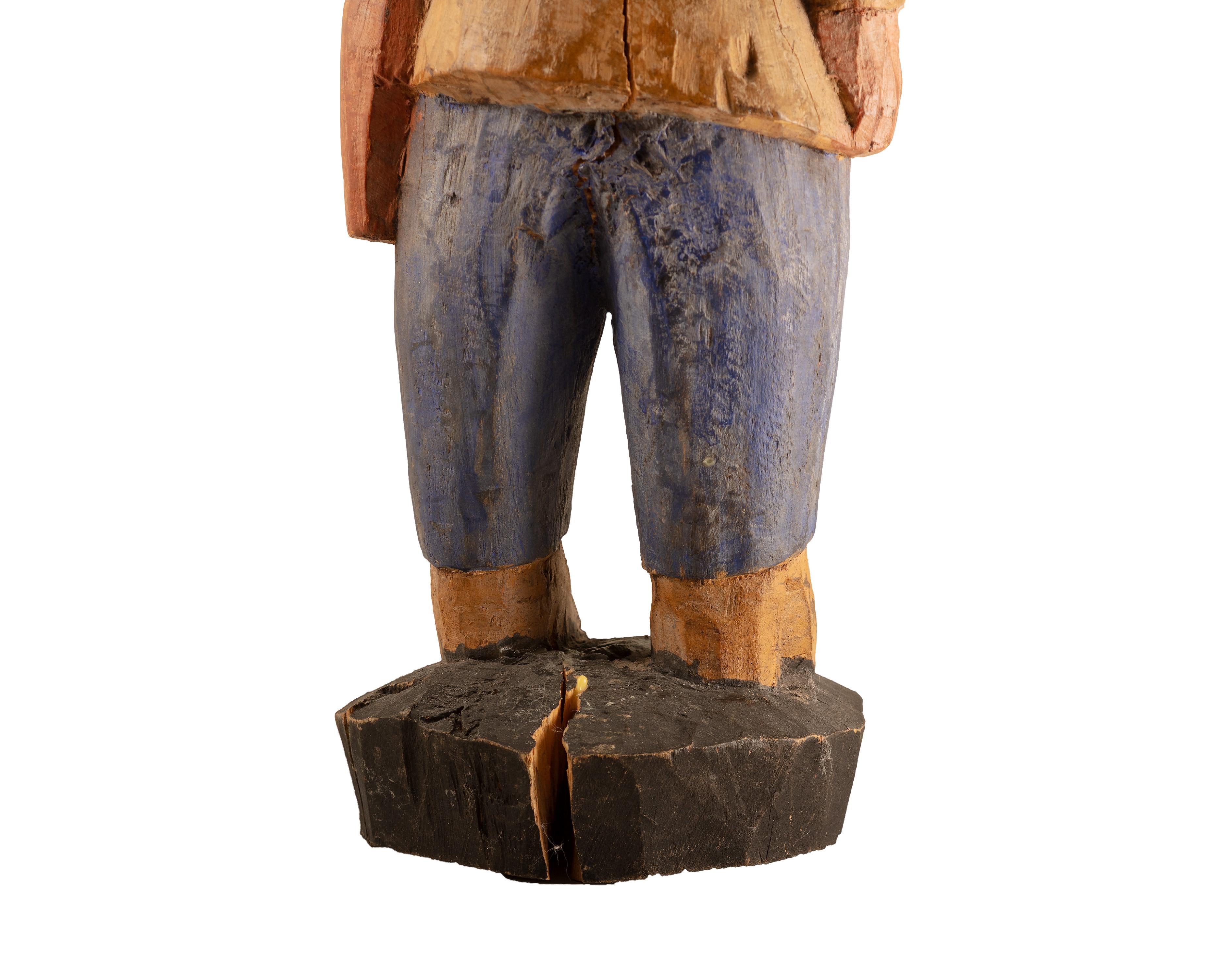Africana.
Figura colonial Baule Costa de Marfil, c. 1910
Madera, 24 1/2