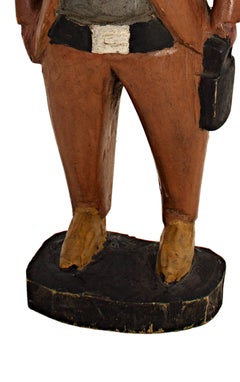 "Baule Colonial Sculpture Ivory Coast, " Carved Wood Statue created circa 1910