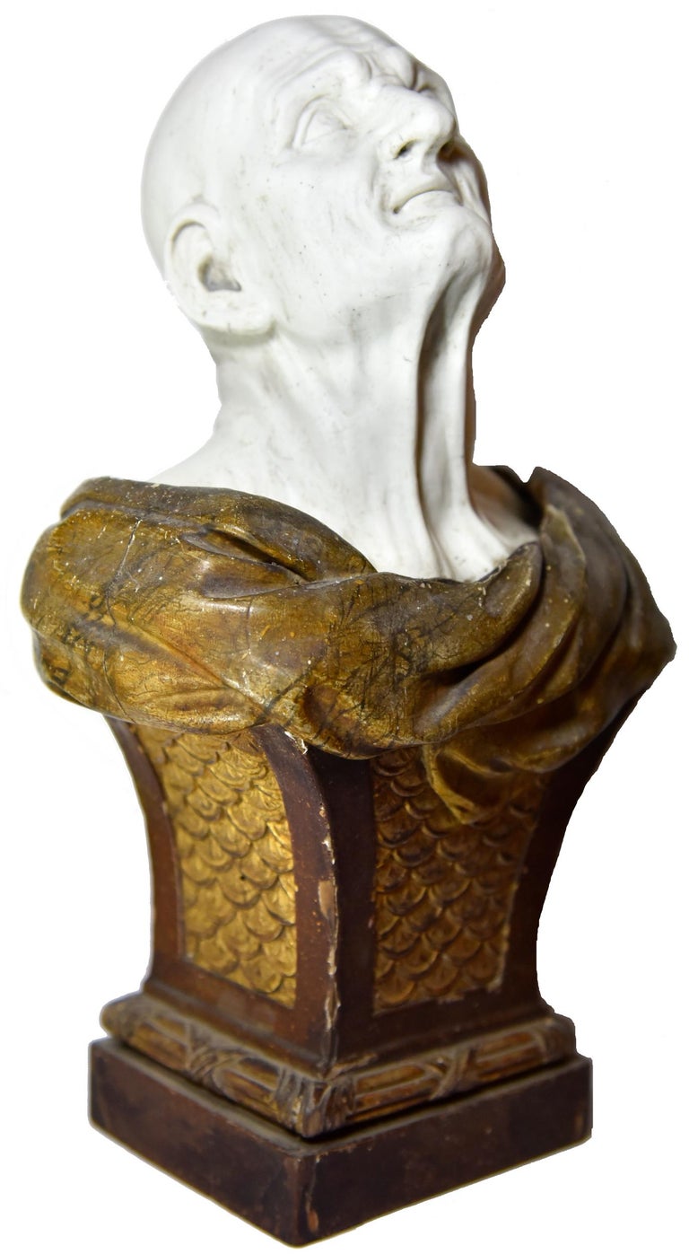 Biscuit bust of the pseudo-Seneca after Guido Reni, late 18th century, offered by La Sculpture Françoise