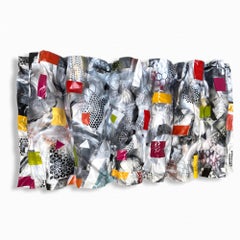 Black & White Waves.Abstract, geometric, street art, Wall Plexiglass Sculpture