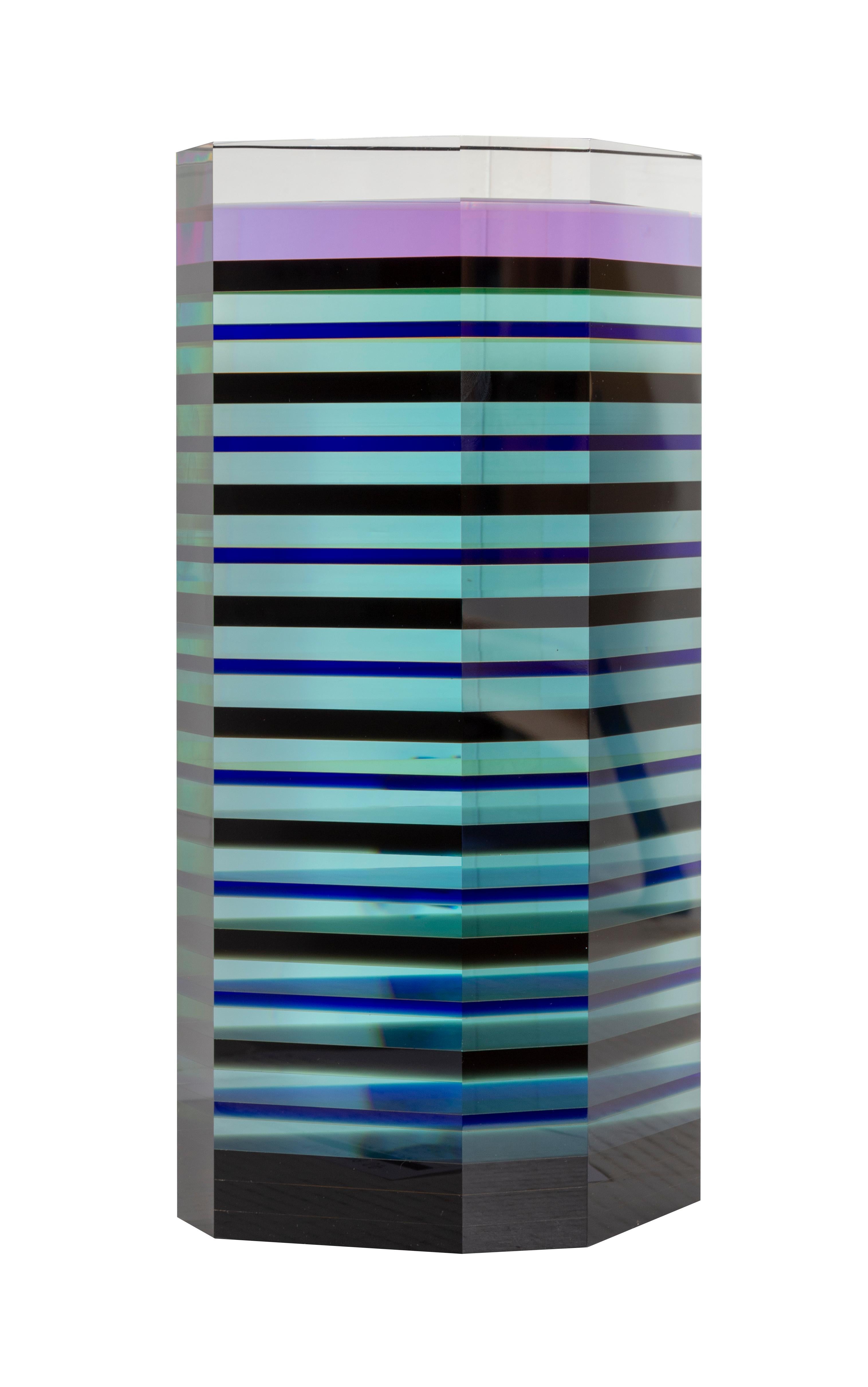 trapezoid glass vase